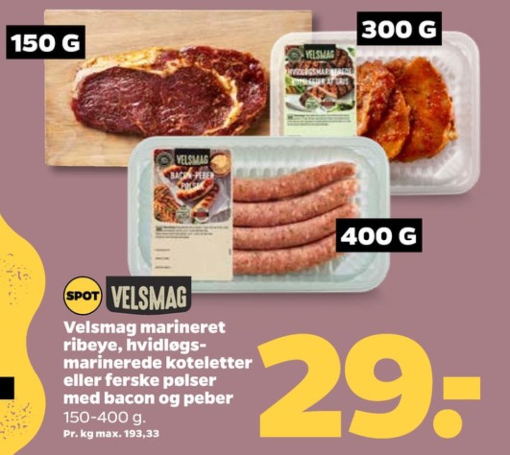 Velsmag, Bacon Peber Pølser