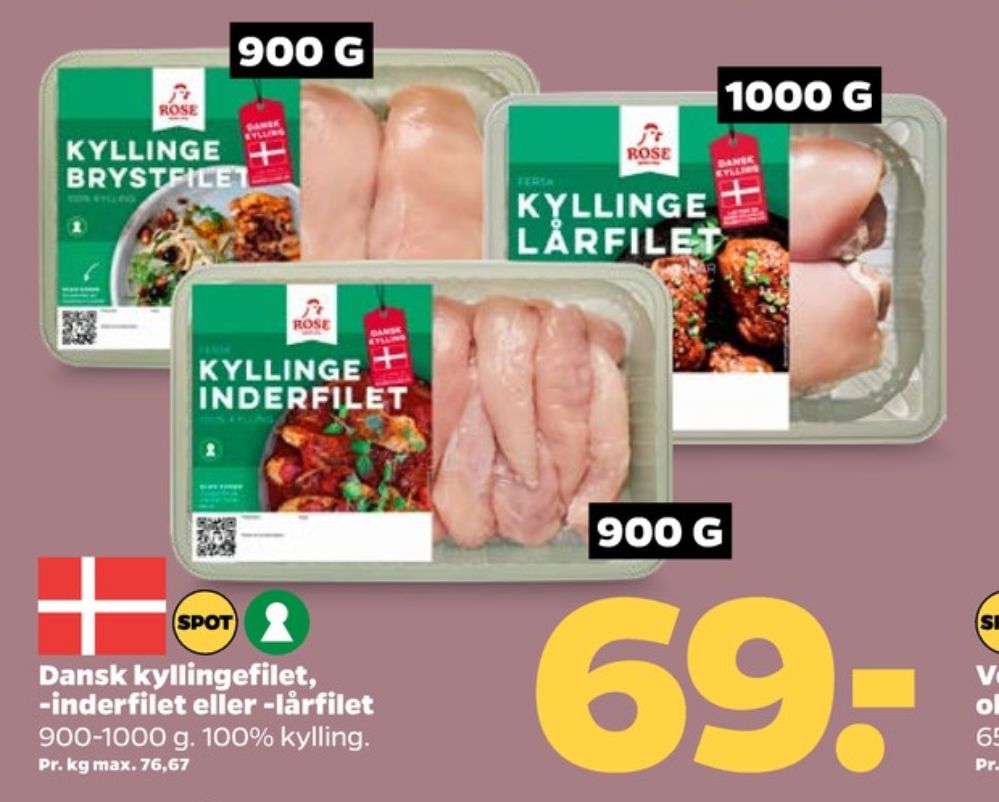 Rose, Kyllingelårfilet