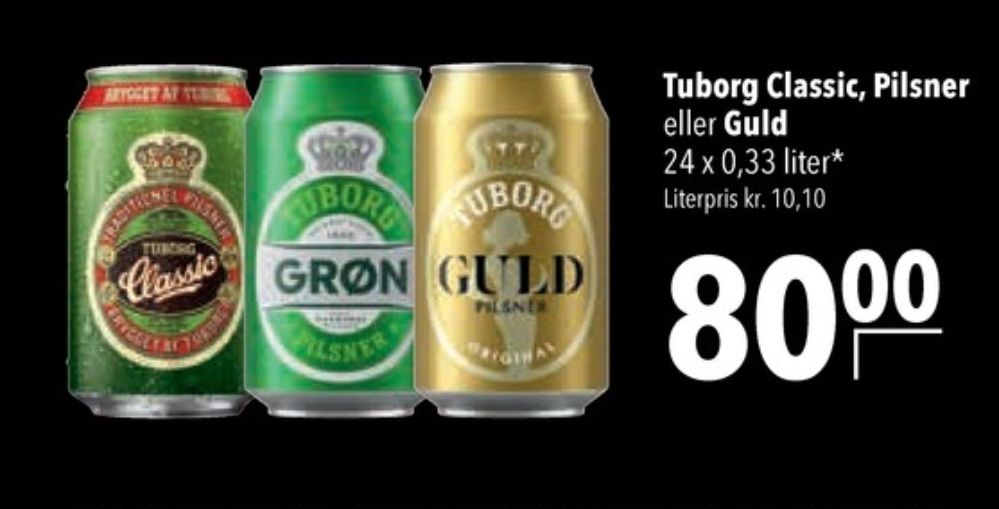 Tuborg Classic, Øl 24 pk.