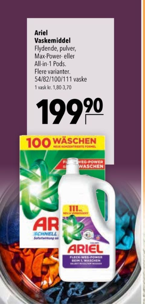 A+, Vaskepulver