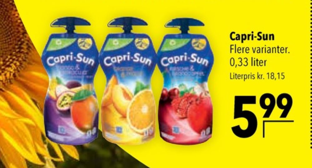 Capri-Sun, Frugtdrik Orange & Peach
