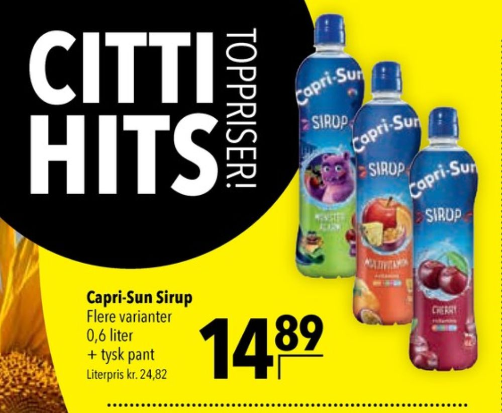Capri-Sun, Sirup Cherry Vitamins Frugtdrik