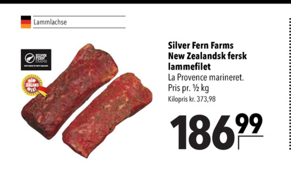 Silver Fern Farms, Lammefilet