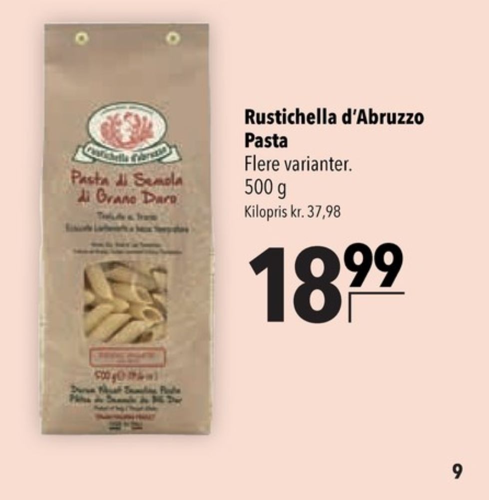 Rustichella d'Abruzzo, Pasta