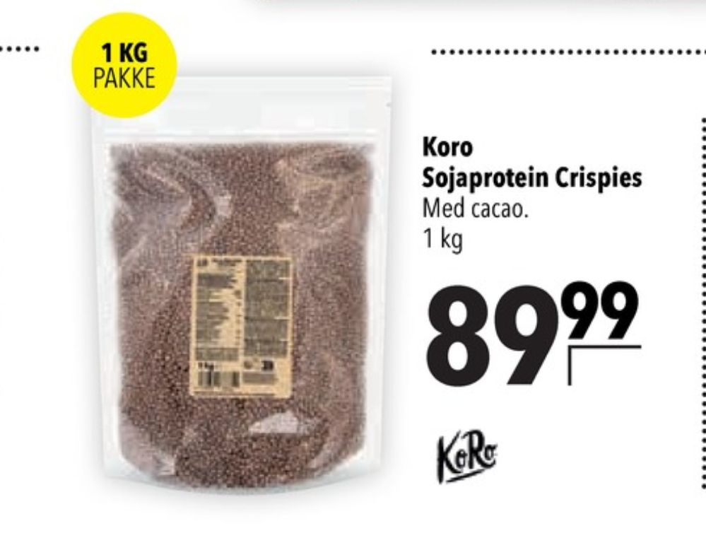 KoRo, Sojaproteincrispies med Kakao