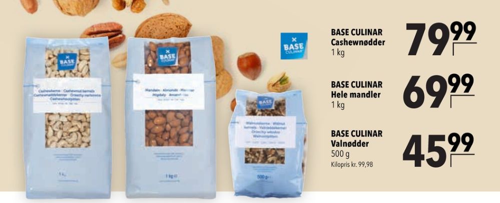 Base Culinar, Valnødder