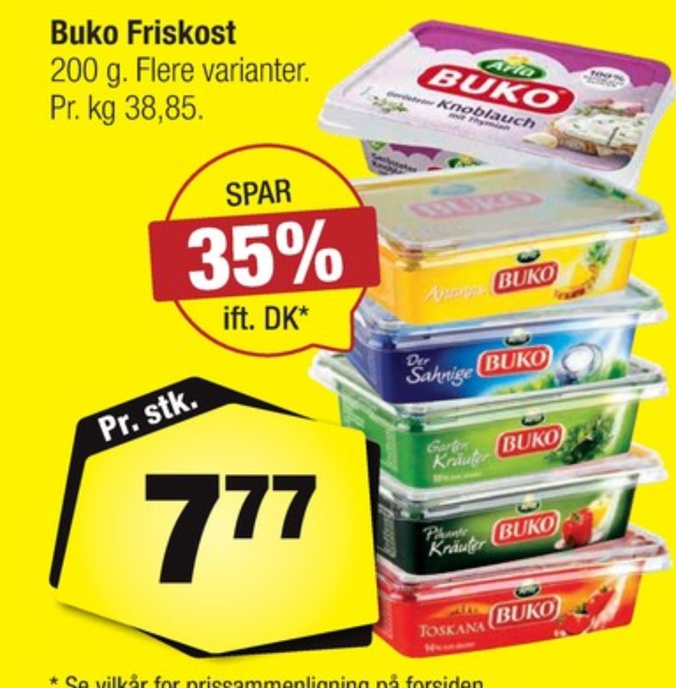 Buko, Smøreost Pikante Kräuter
