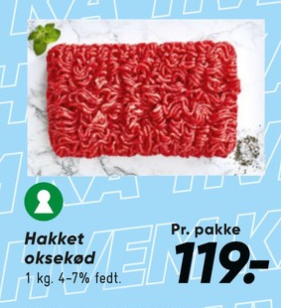 Hakket oksekød 4-7%