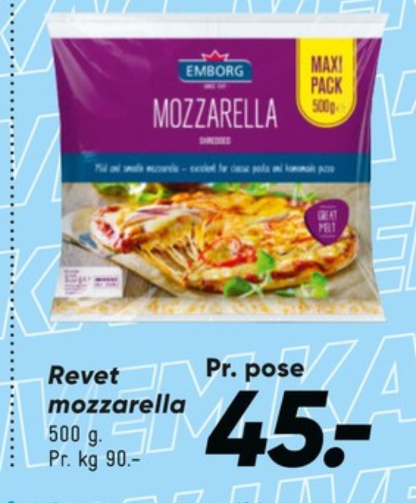 Emborg, Revet ost Mozzarella
