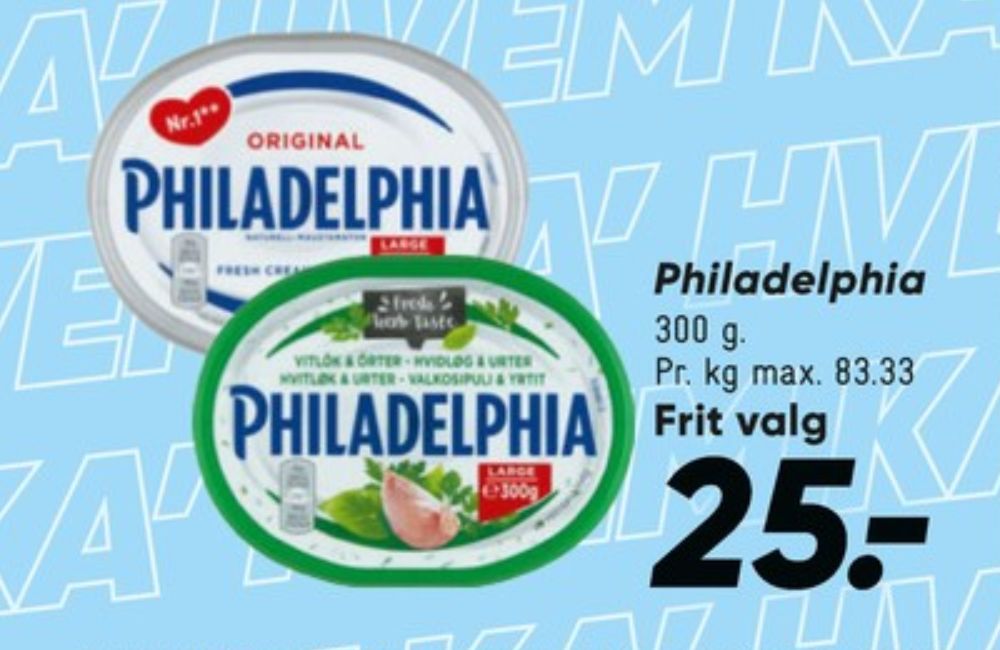 Philadelphia, Flødeost Hvidløg & Urter
