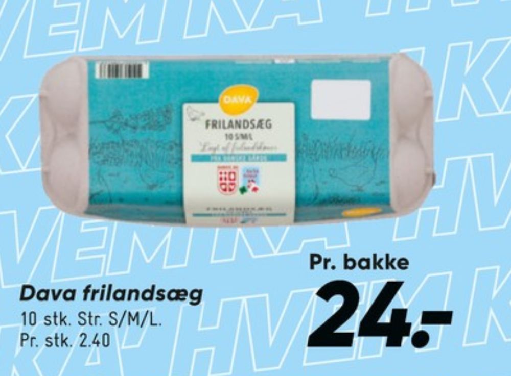 DAVA Foods, Frilandsæg S/M/L