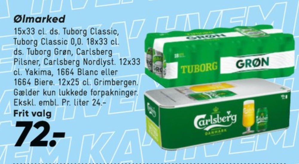 Tuborg Classic 0,0, Øl - Alkoholfri 15 pk.