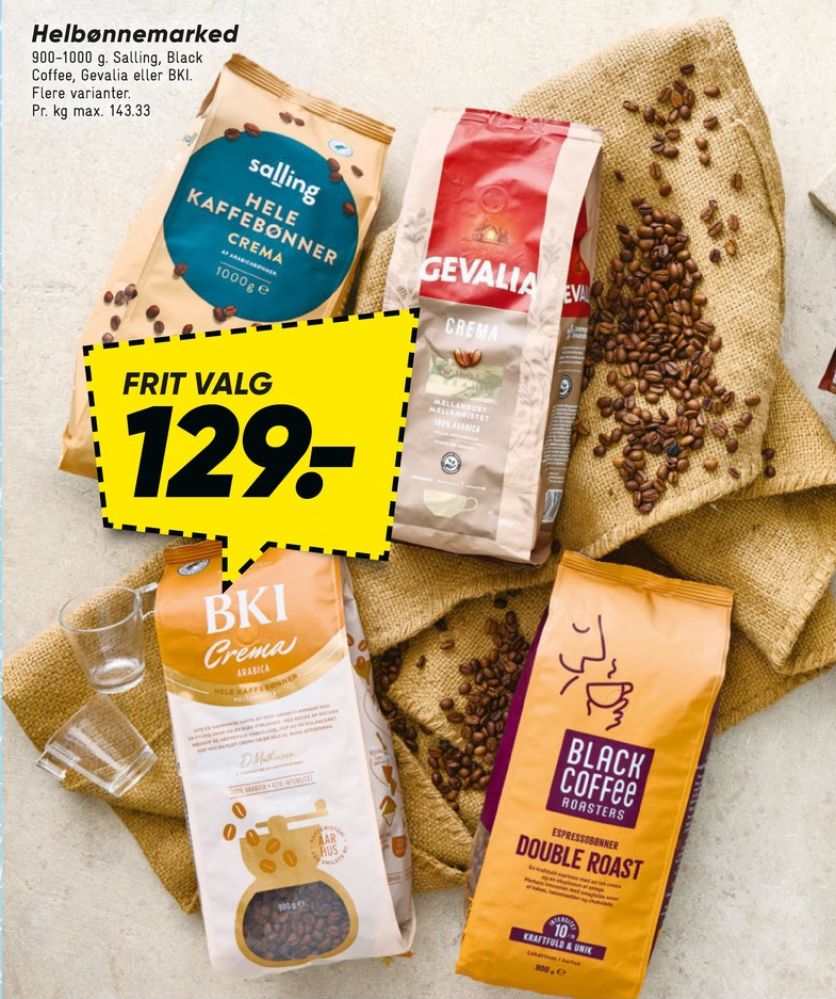 Gevalia Crema, Kaffebønner