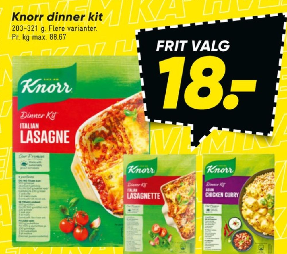 Knorr Dinner Kitt, Asian Chicken Curry