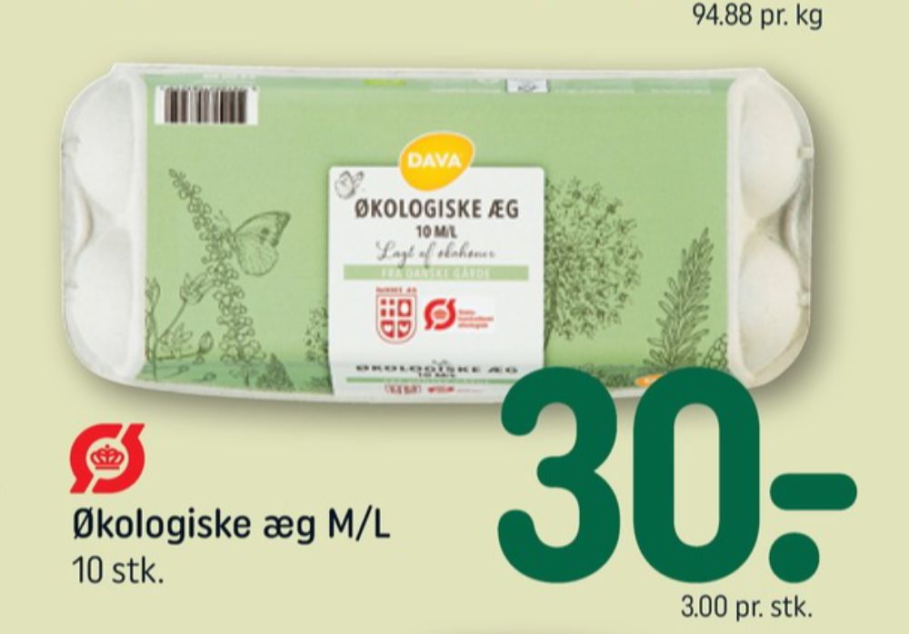 DAVA Foods, Økologiske æg M/L