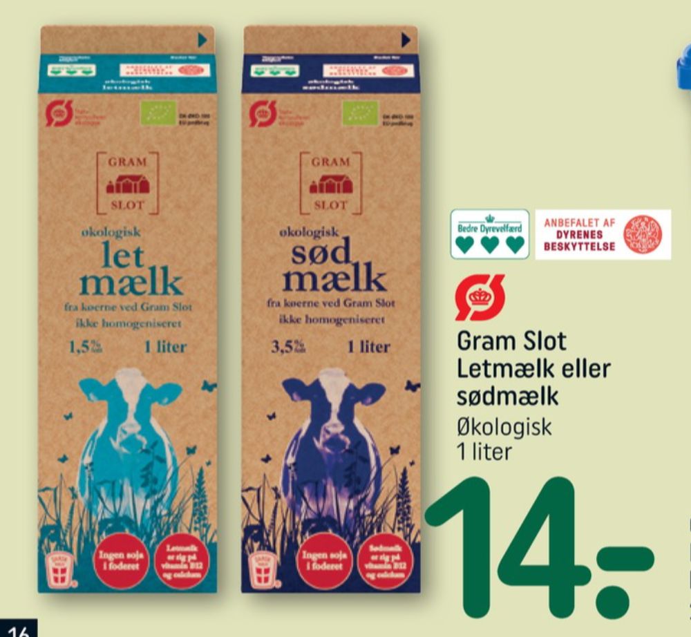 Gram Slot, Letmælk