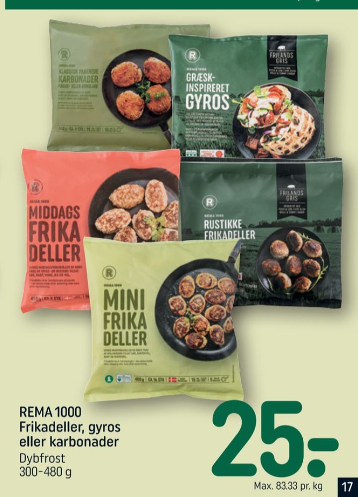 Rema 1000, Middags Frikadeller