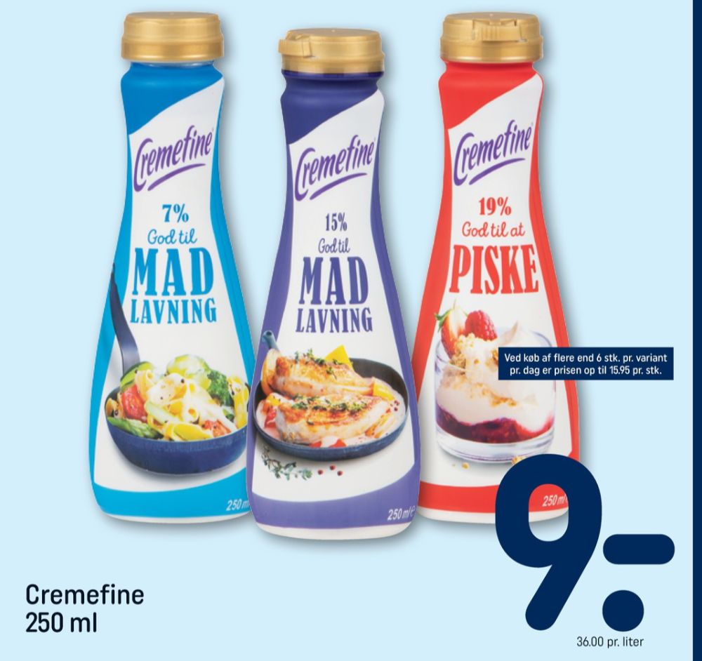 Cremefine, Madlavningsfløde 15 %