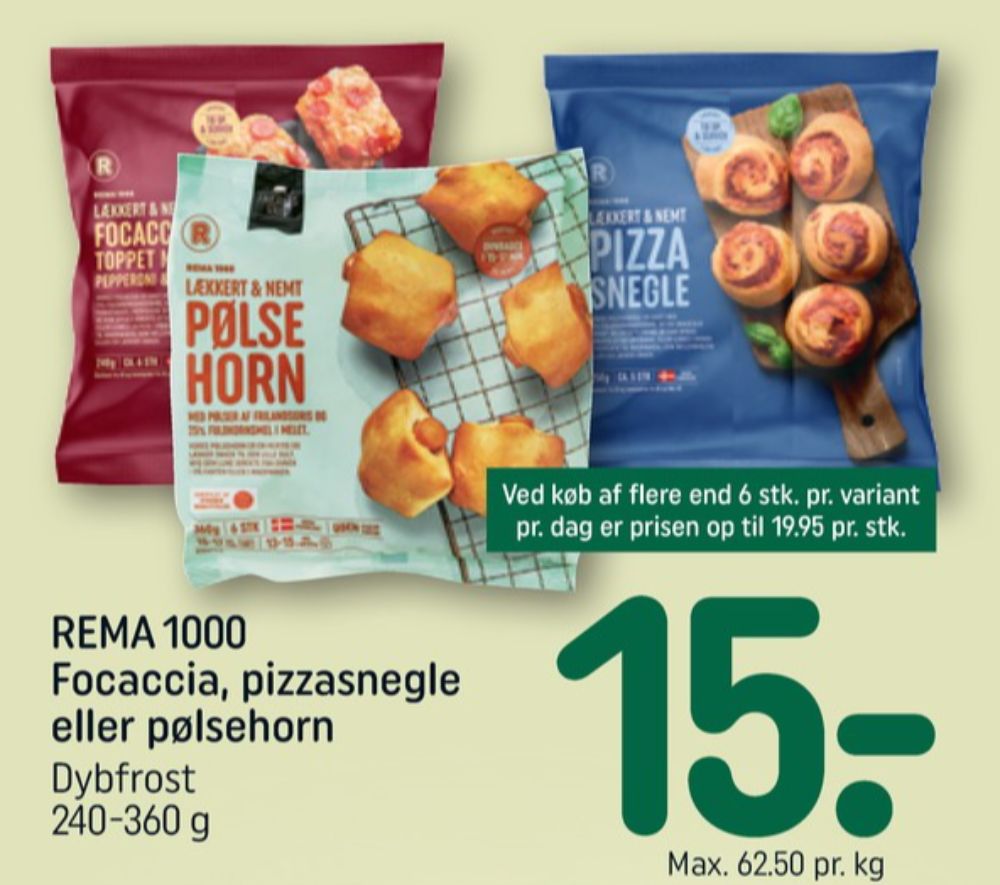 Rema 1000, Foccacia med Pepperoni & Ost