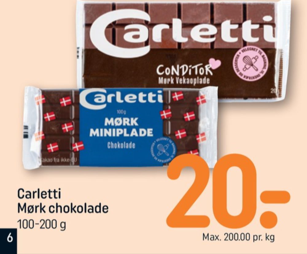 Carletti, Chokoladeplade Conditor