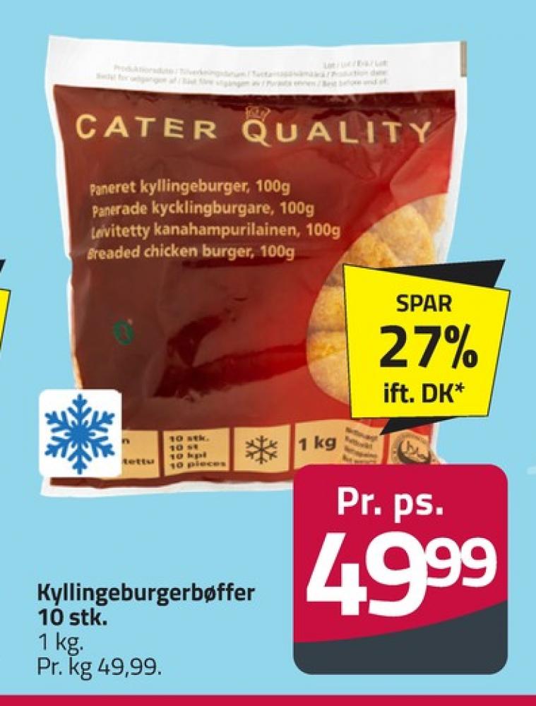 Cater Quality, Kyllingeburger
