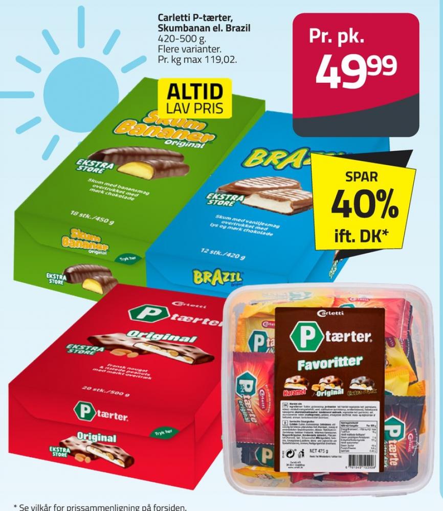 Carletti, P-tærter Original