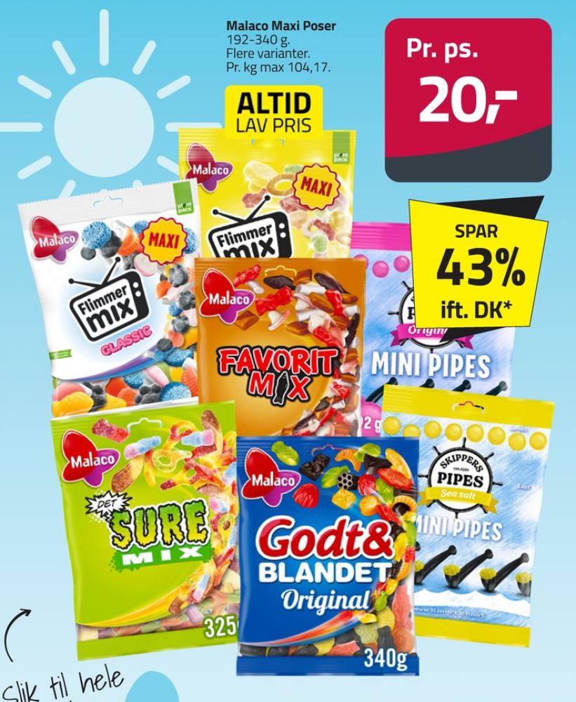 Malaco Godt & Blandet, Slikposer