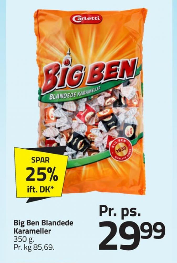Carletti Big Ben, Karameller Blandede