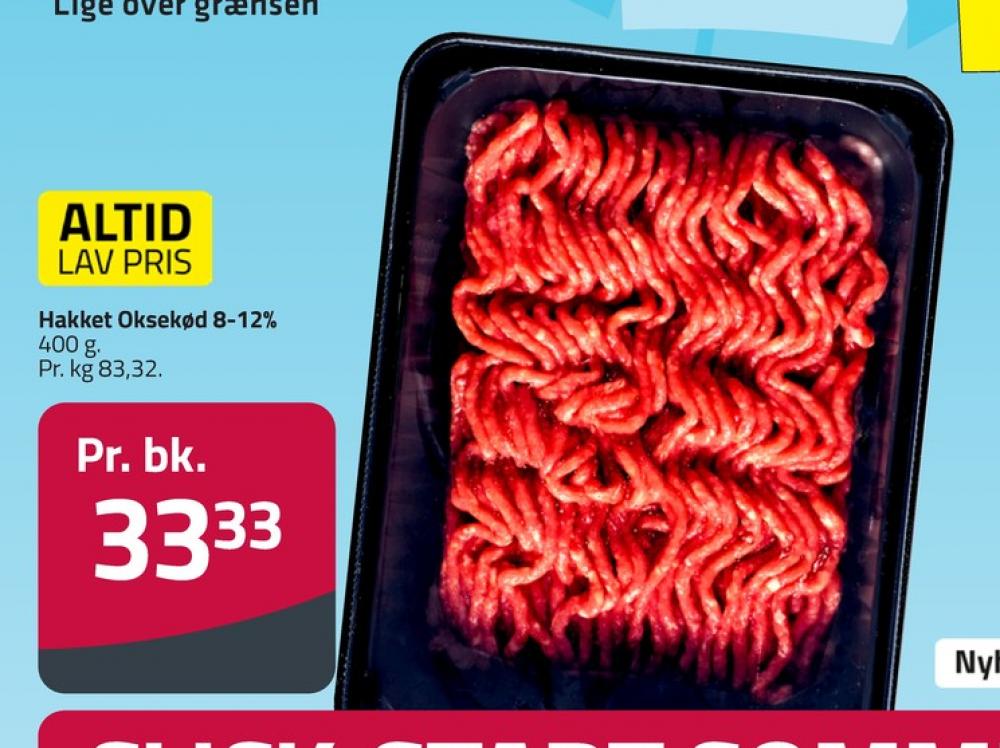 Hakket oksekød 8-12%