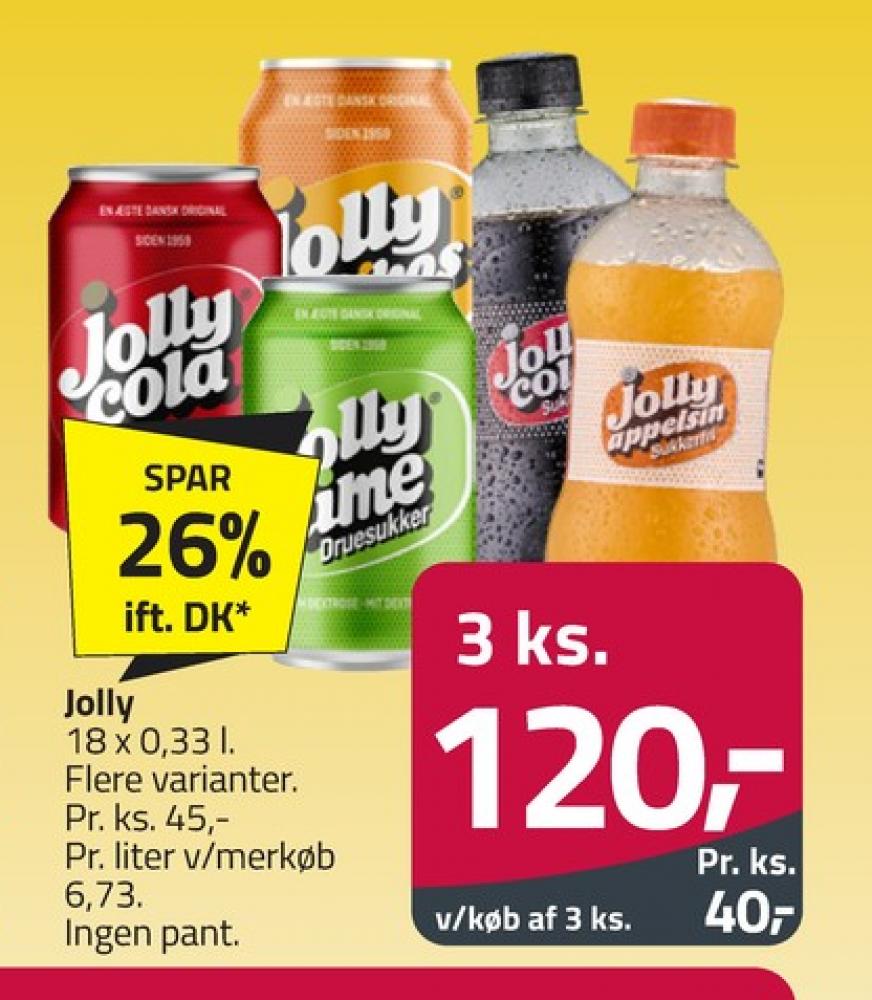 Jolly Cola Sukkerfri, Cola 18 pk.