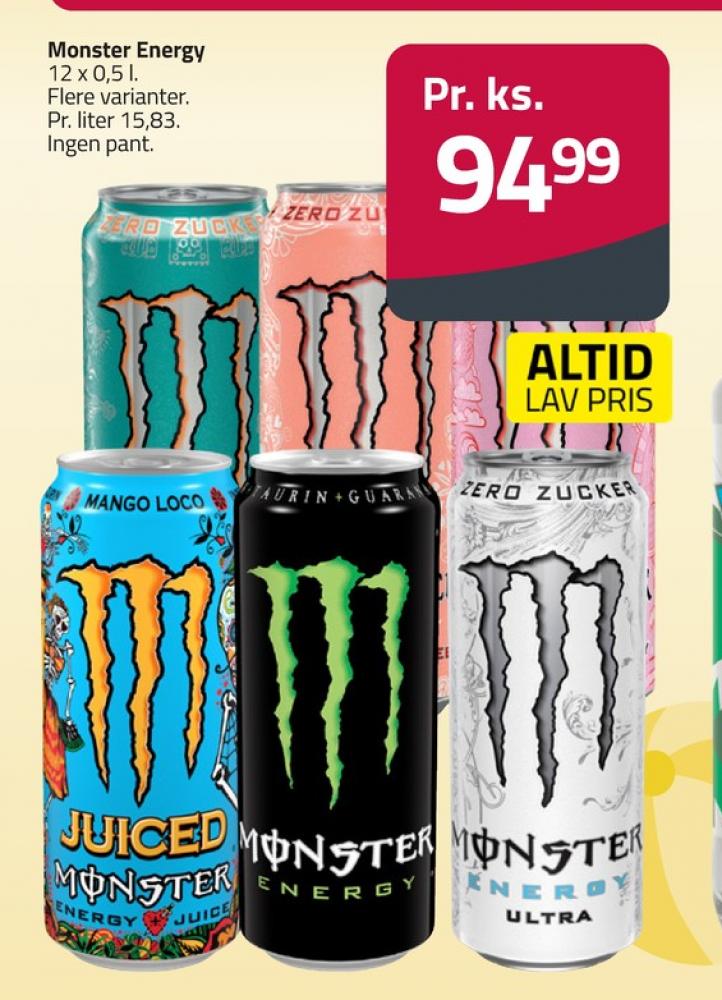 Monster Ultra Fiesta Mango, Energidrik 12 pk.
