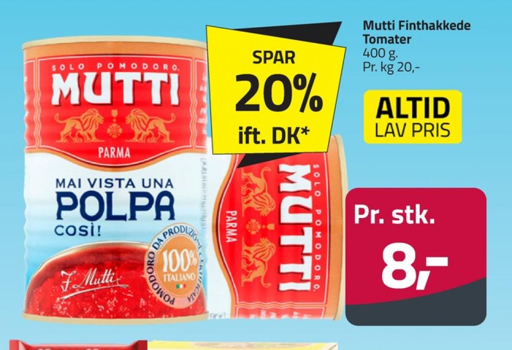 Mutti, Hakkede tomater