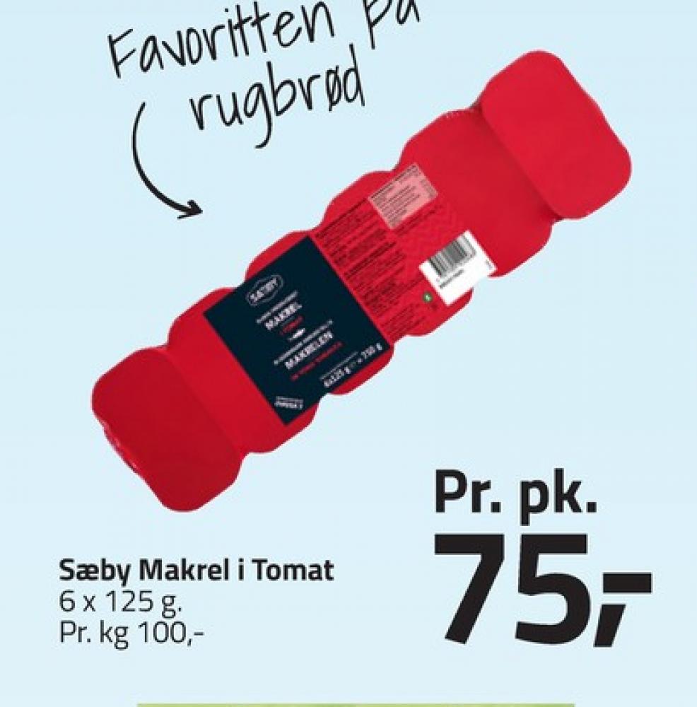 Sæby, Makrelfilet i Tomat