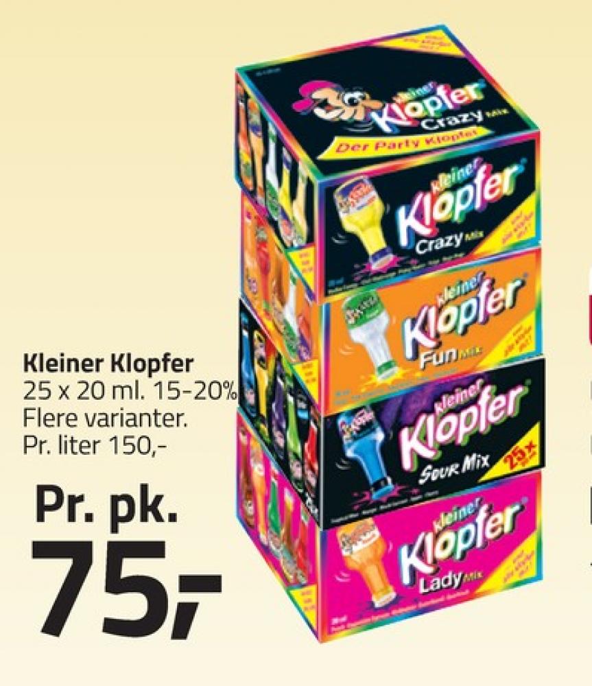 Kleiner Klopfer Lady Mix, Shots