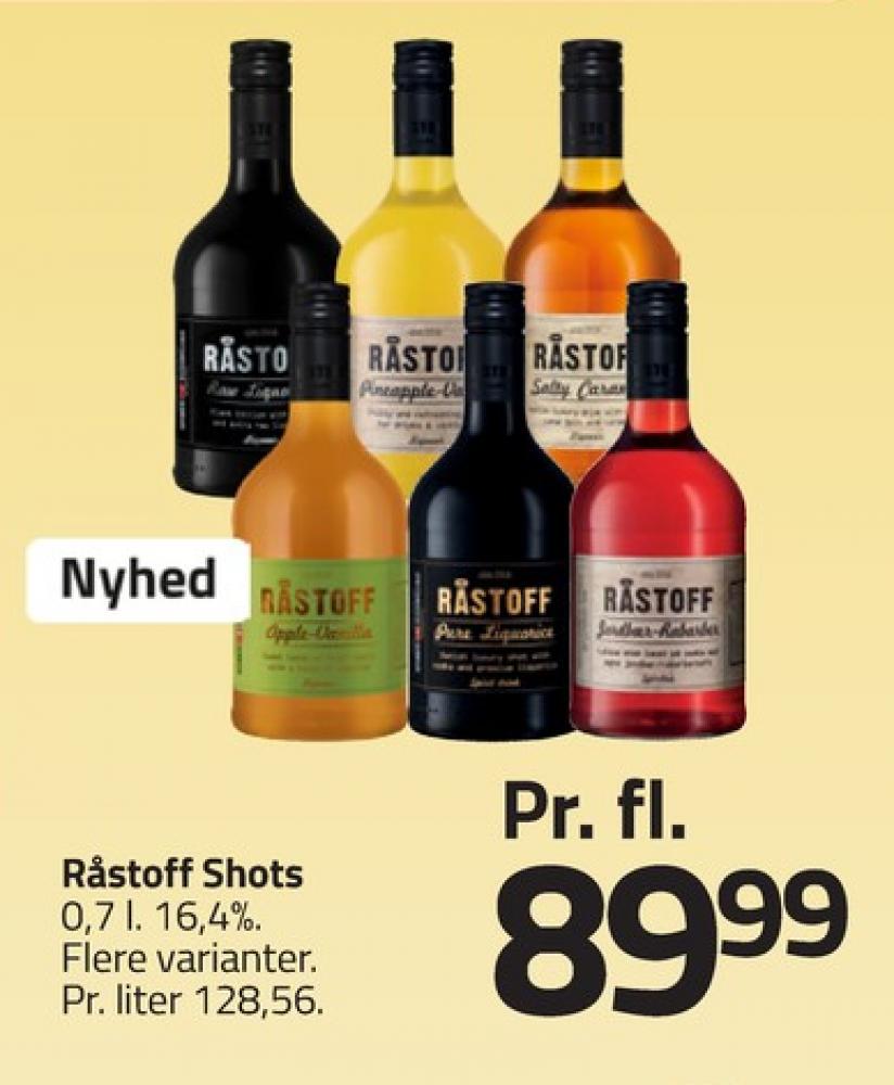 Råstoff Jordbær-Rabarber, Shots
