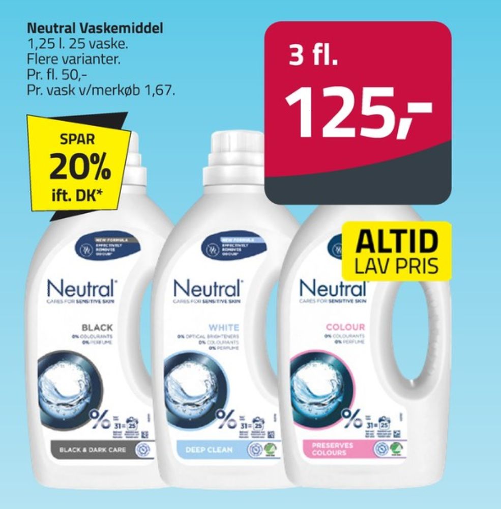 Neutral, Vaskemiddel-flydende