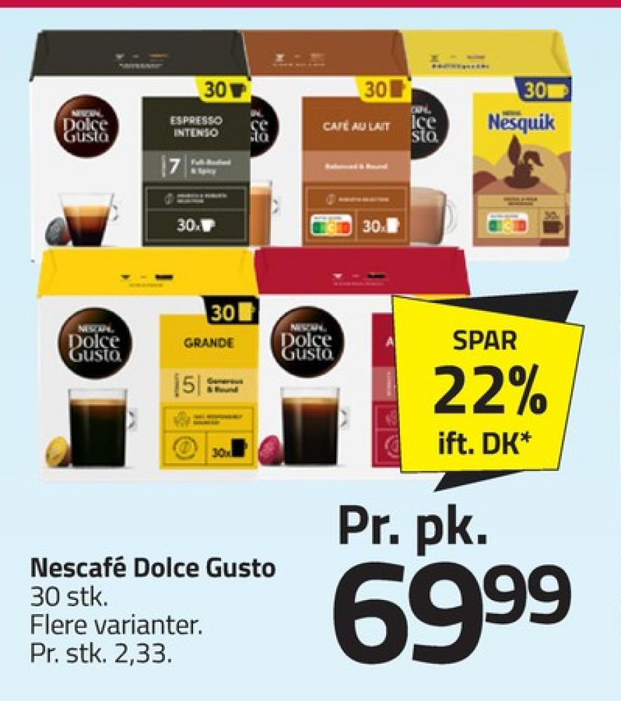 Nescafe Dolce Gusto Americano, Kaffekapsler