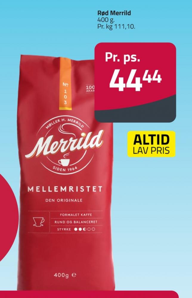 Merrild Mellemristet, Kaffe Formalet