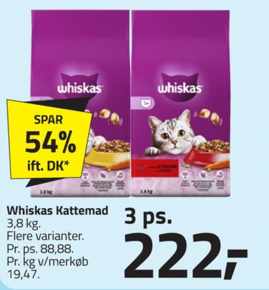 Whiskas, Kattefoder