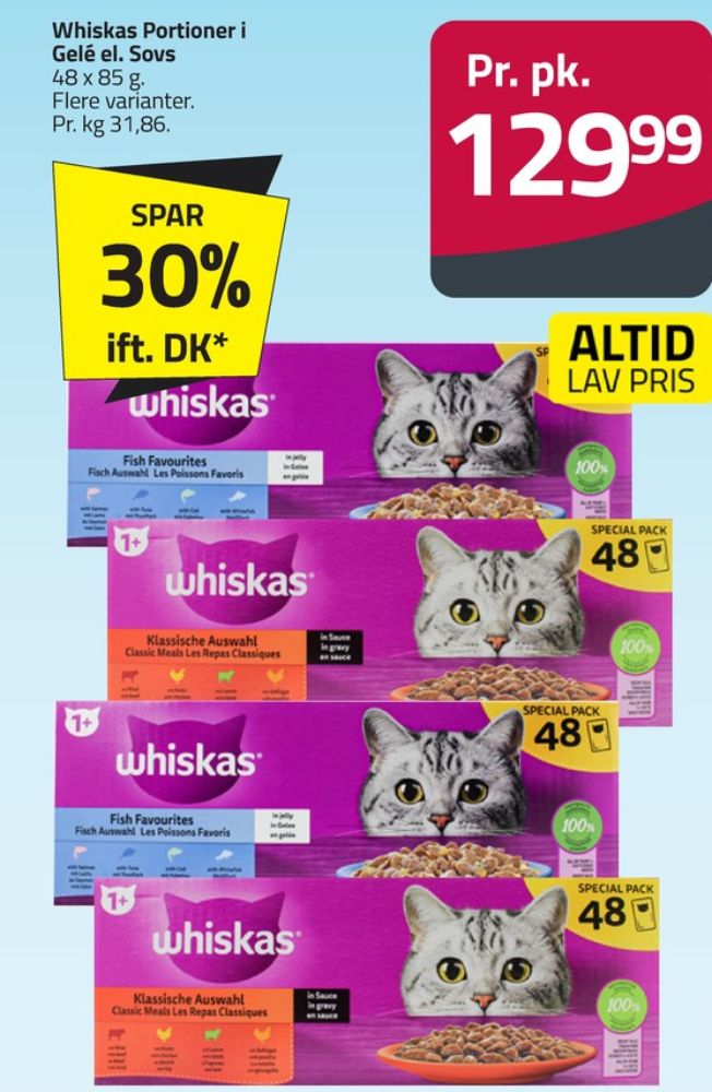 Whiskas, Kattefoder