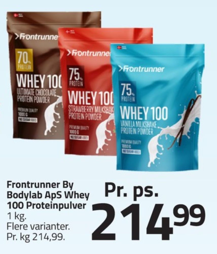 Bodylab Frontrunner, Træningstilskud