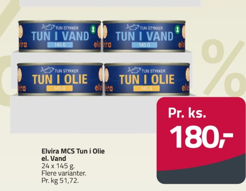 Elvira, Tun i vand