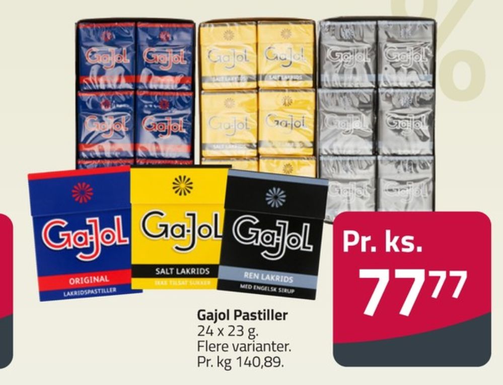 Gajol, Pastiller Ren Lakrids