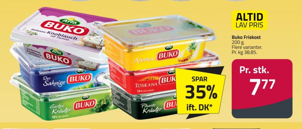 Buko, Smøreost Pikante Kräuter