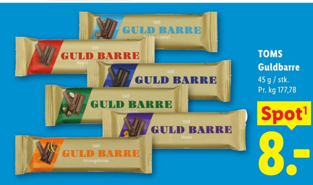Toms Guldbarre, Chokoladebar Hasselnød
