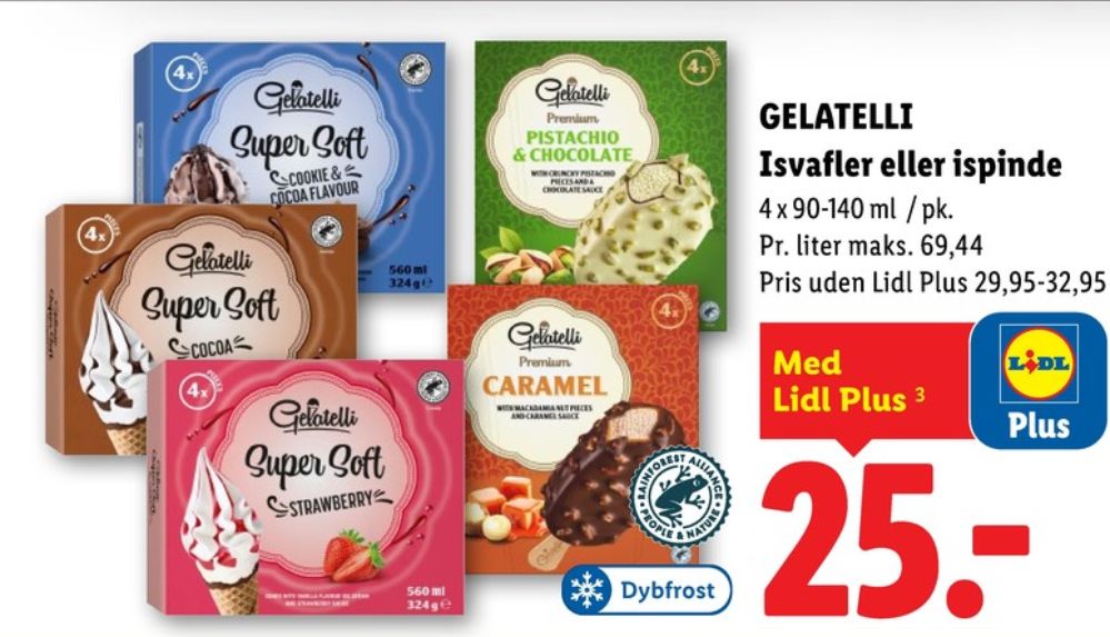 Gelatelli, Super Soft Strawberry Isvafler
