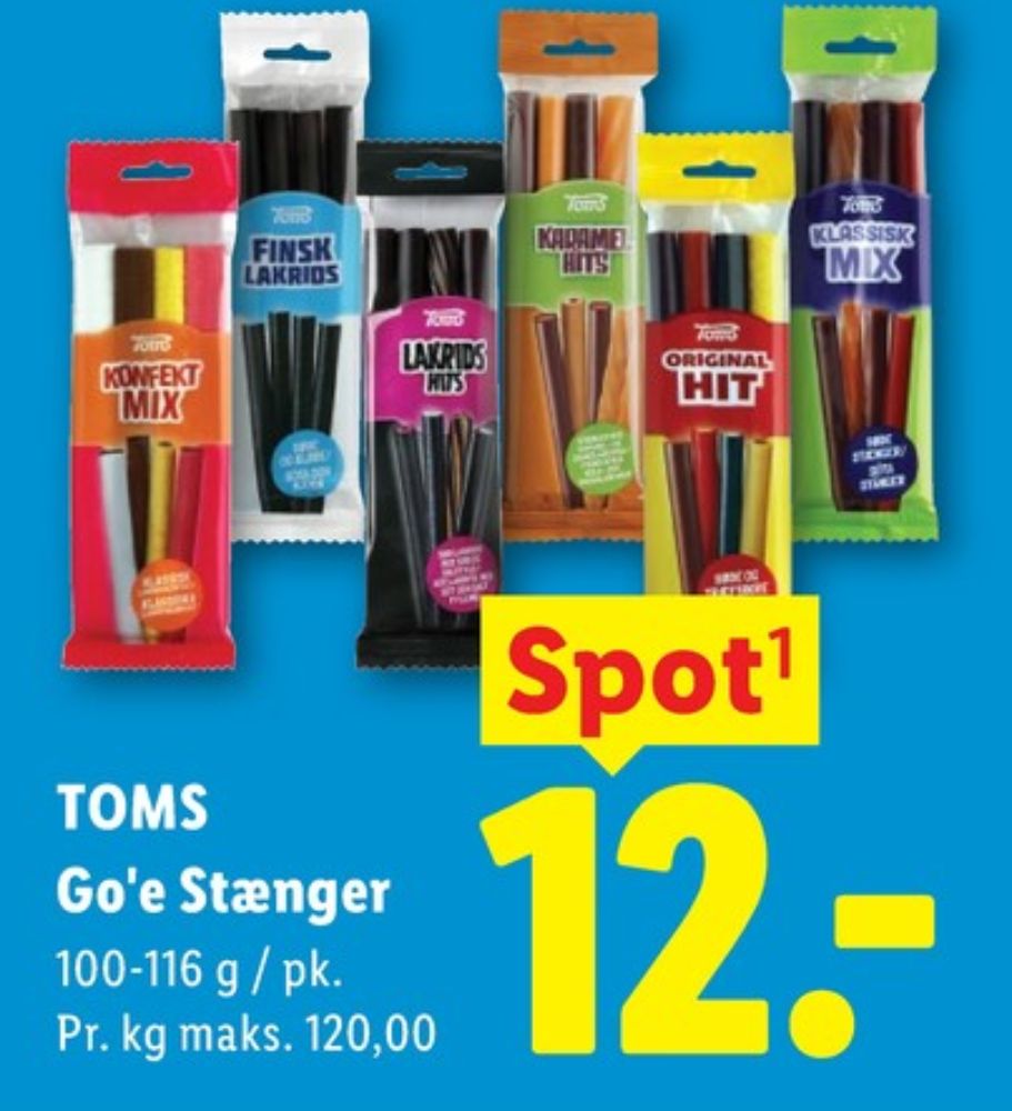 Toms Finsk Lakrids, Slikstænger