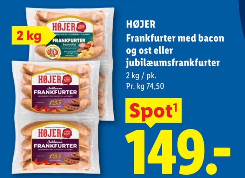 Højer Pølser, Frankfurter Bacon & Ost