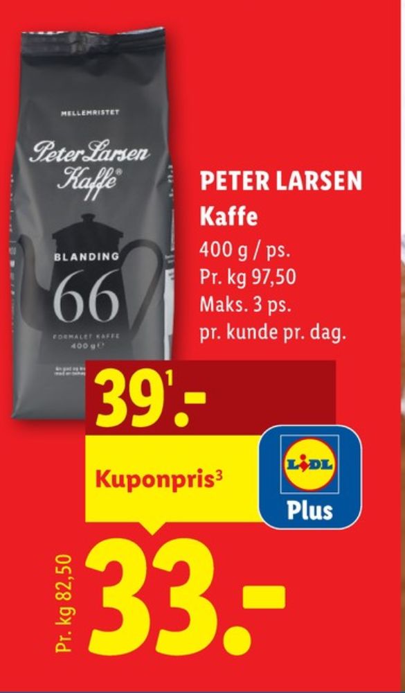 Peter Larsen Blanding 66, Kaffe Formalet