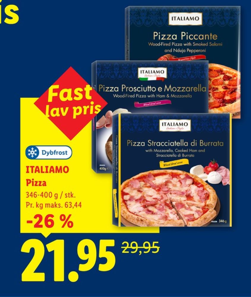Italiamo, Pizza Prosciutto e Mozzarella